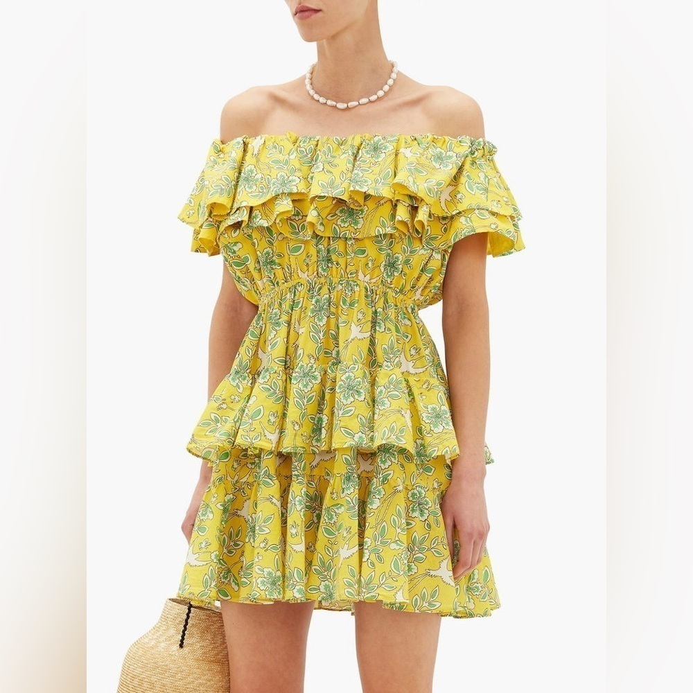 RHODE Dotty Floral Ruffle Mini Dress 🌻 XS - Picture 11 of 16